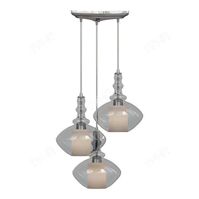 Elegant Alora 10" Pendant Light 3D model image 1