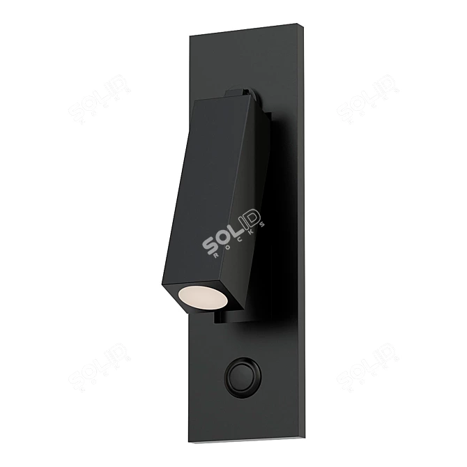 Minimalist Embedded Bedside Sconce 3D model image 1