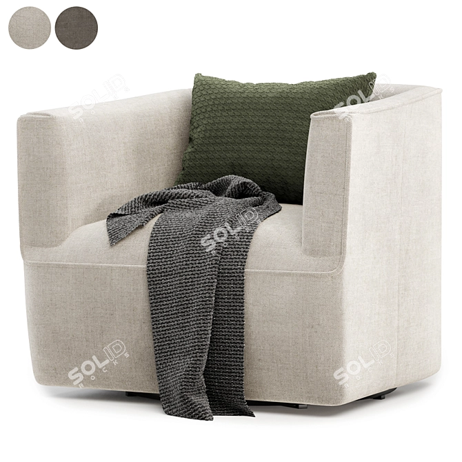 Modern Swivel Chair for Home 3D model image 1