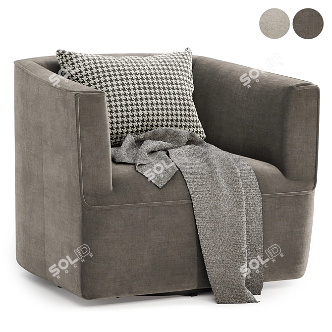 Modern Swivel Chair for Home 3D model image 2
