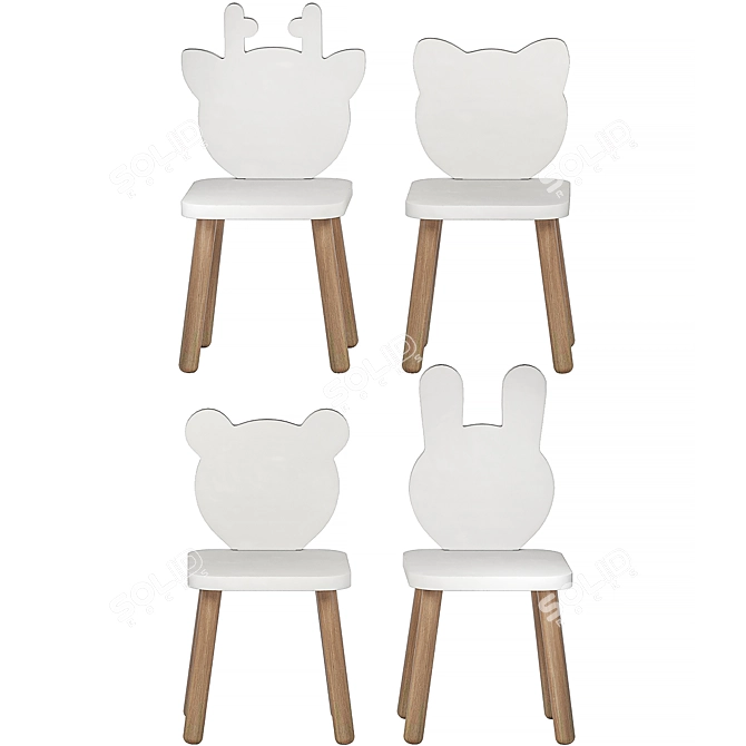 Rume Kids Table Chair Set 3D model image 2