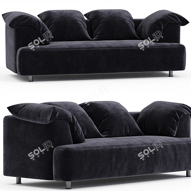 Stylish and Versatile 2-Seater Sofa 3D model image 1