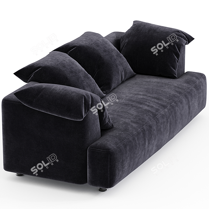 Stylish and Versatile 2-Seater Sofa 3D model image 2