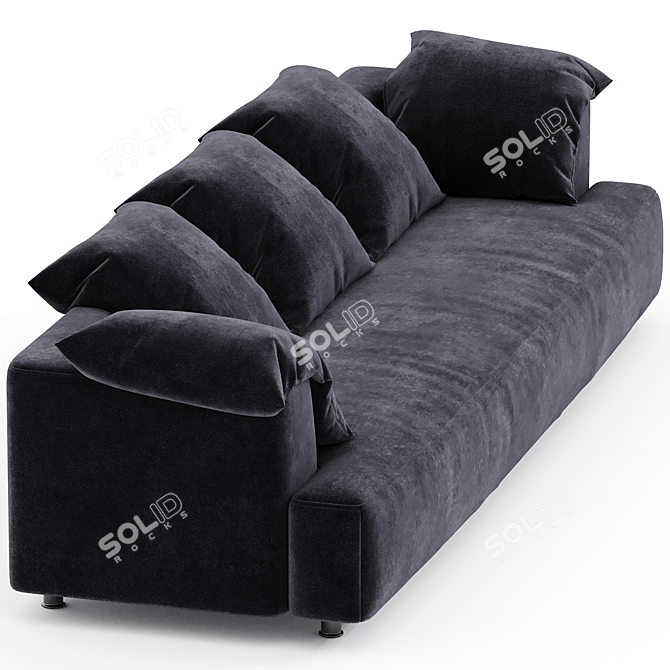 Sleek Absolu Edra 3-Seater Sofa 3D model image 2