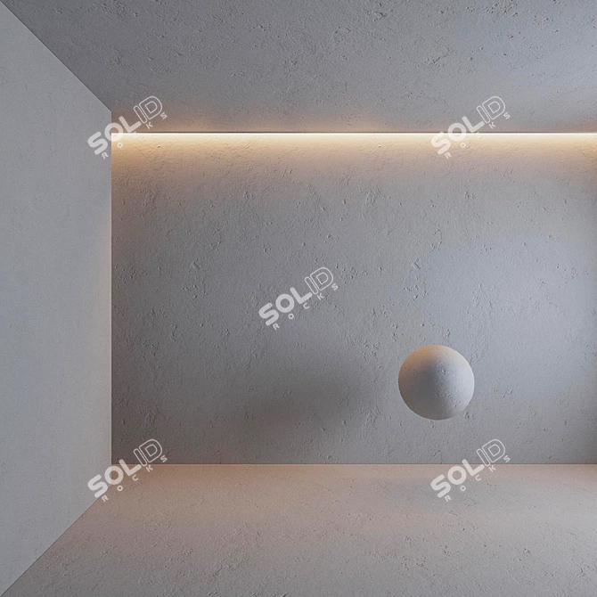  Seamless Concrete Plaster for Customizable Color 3D model image 3