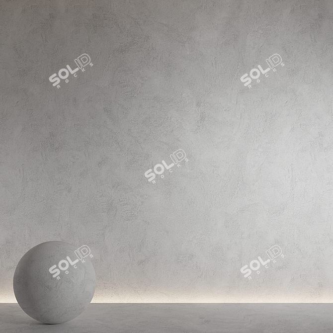 Seamless Decorative Plaster Material 3D model image 1