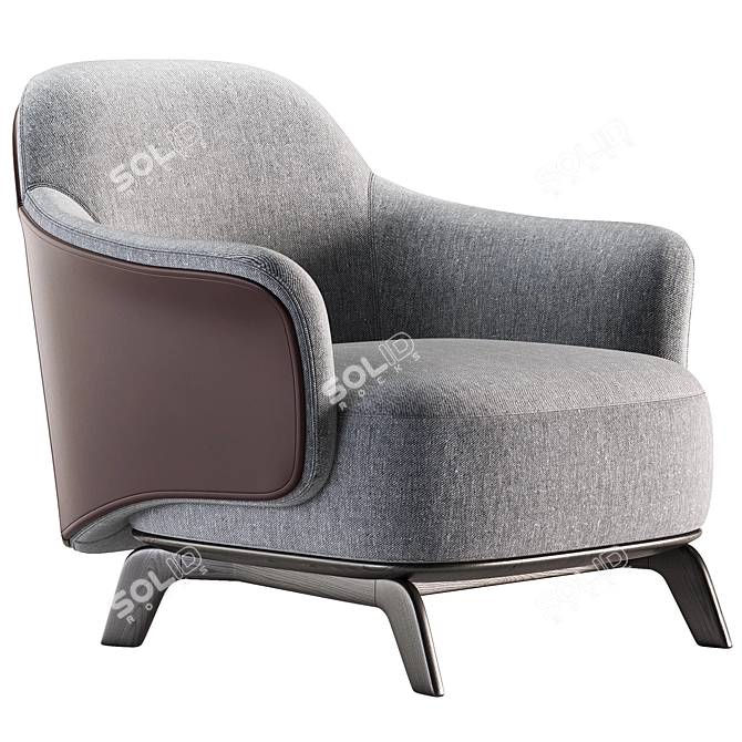 Modern KAORI Armchair Upgraded 3D model image 1