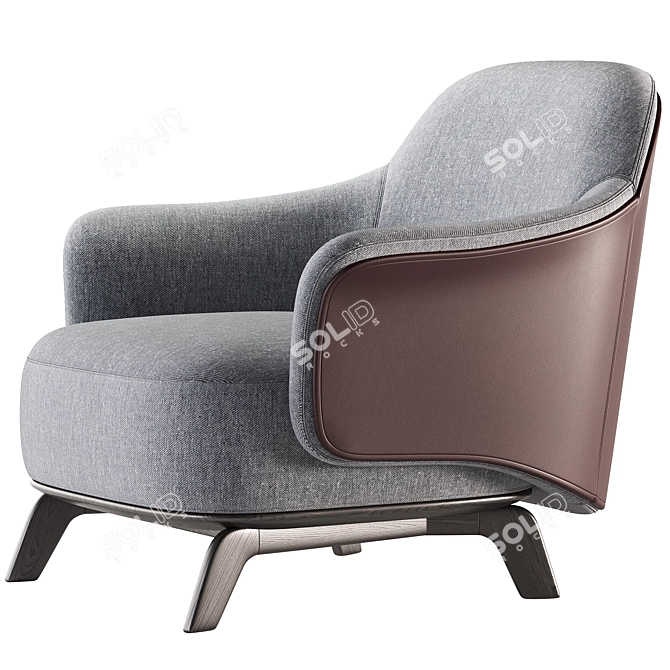 Modern KAORI Armchair Upgraded 3D model image 2