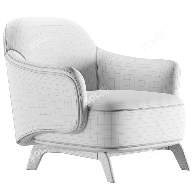 Modern KAORI Armchair Upgraded 3D model image 4