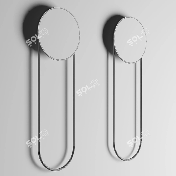 Sleek Wall Light Fixture 3D model image 3