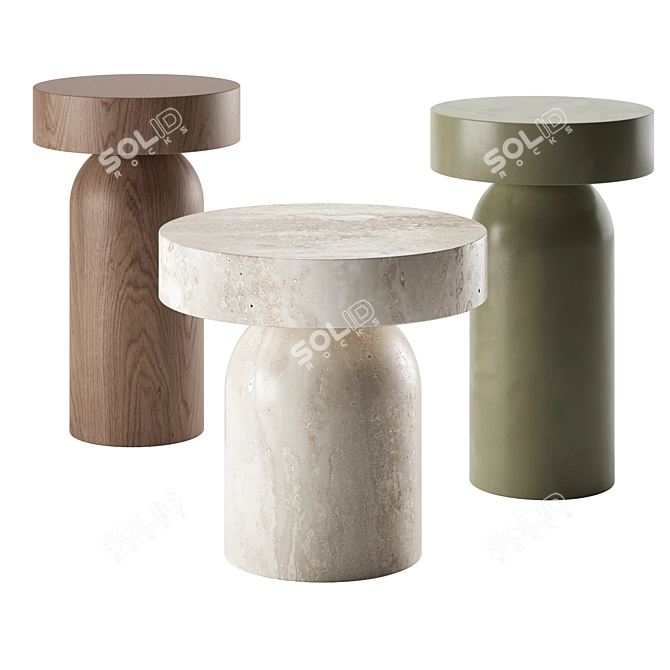 Minimalist Lema Side Tables 3D model image 1