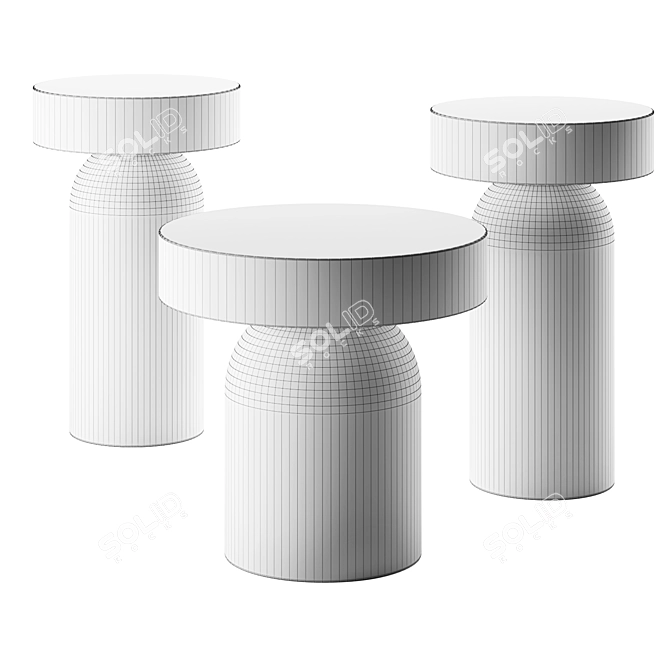 Minimalist Lema Side Tables 3D model image 2