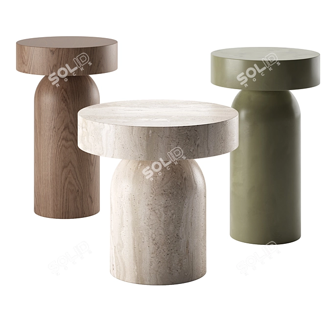 Minimalist Lema Side Tables 3D model image 3