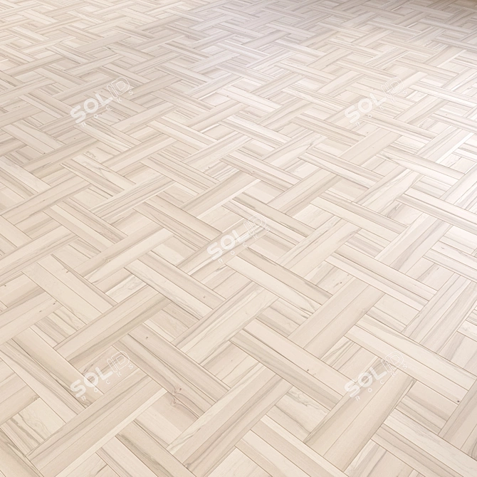 Modular Wood Floor 3D Model 3D model image 2