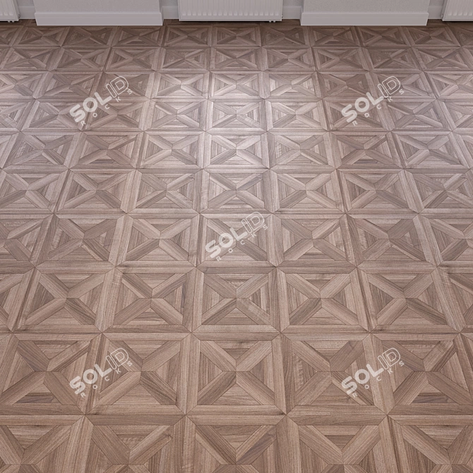 Modular Wood Floor 3D Model 3D model image 3