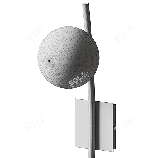 Perch Opal Glass Wall Sconce 3D model image 4