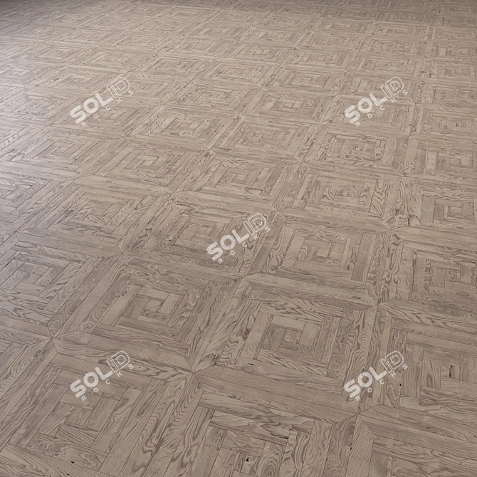 Wooden Floor 3D Model Kit 3D model image 5