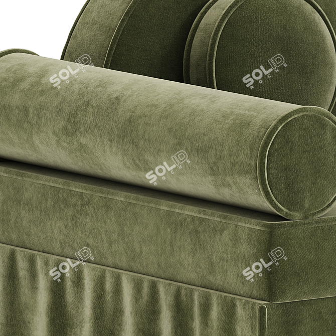 Stylish Badinage 04 Sofa. 3D model image 2