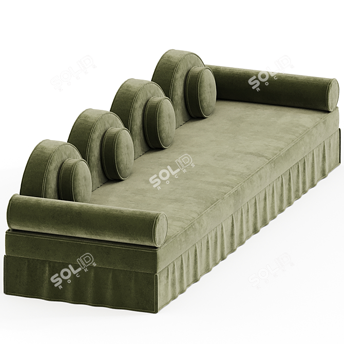 Stylish Badinage 04 Sofa. 3D model image 3