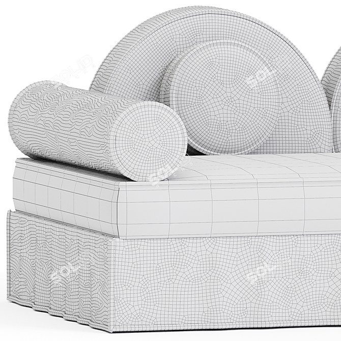 Stylish Badinage 04 Sofa. 3D model image 4