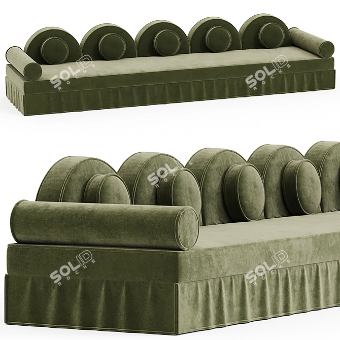 Elegant BADINAGE 05 Sofa Experience 3D model image 1