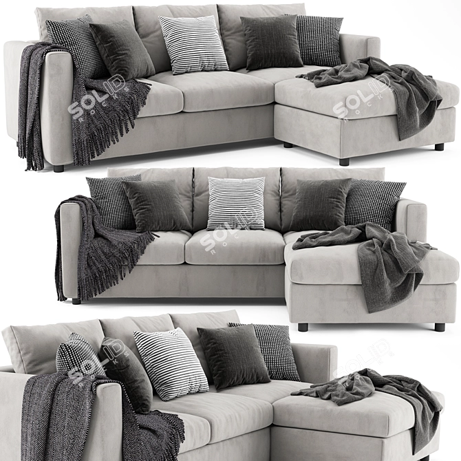 Modern Ikea Finnala Sofa Set 3D model image 1