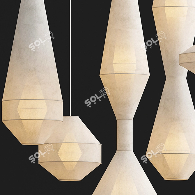 Minimalist Mayu 05 Pendant Light 3D model image 2