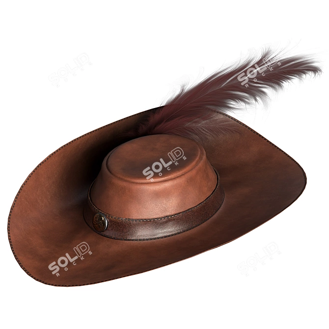 Highly Detailed Pirate Hat 3D Model 3D model image 2