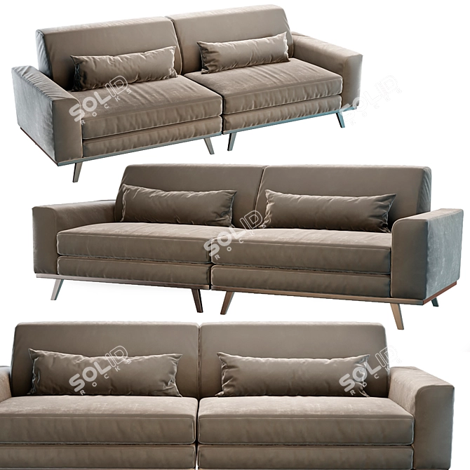 Modern Model Tulsa Sofa Design 3D model image 1