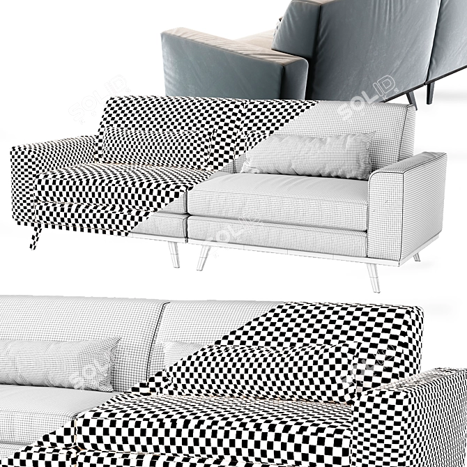 Modern Model Tulsa Sofa Design 3D model image 2