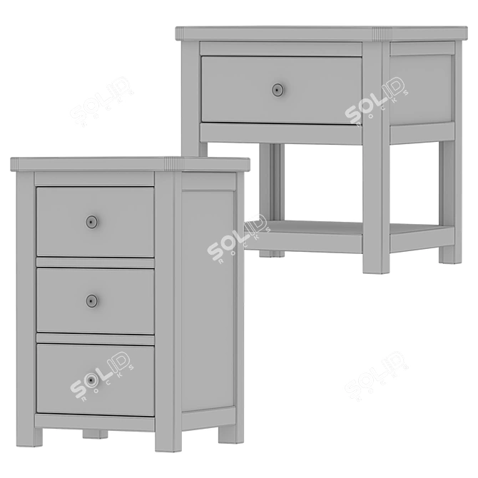 Jules Verne Nightstand (Low) 3D model image 6