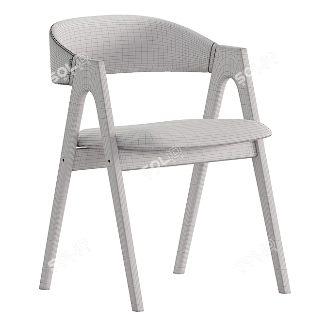 Modern Dublin Chair in Oak 3D model image 3