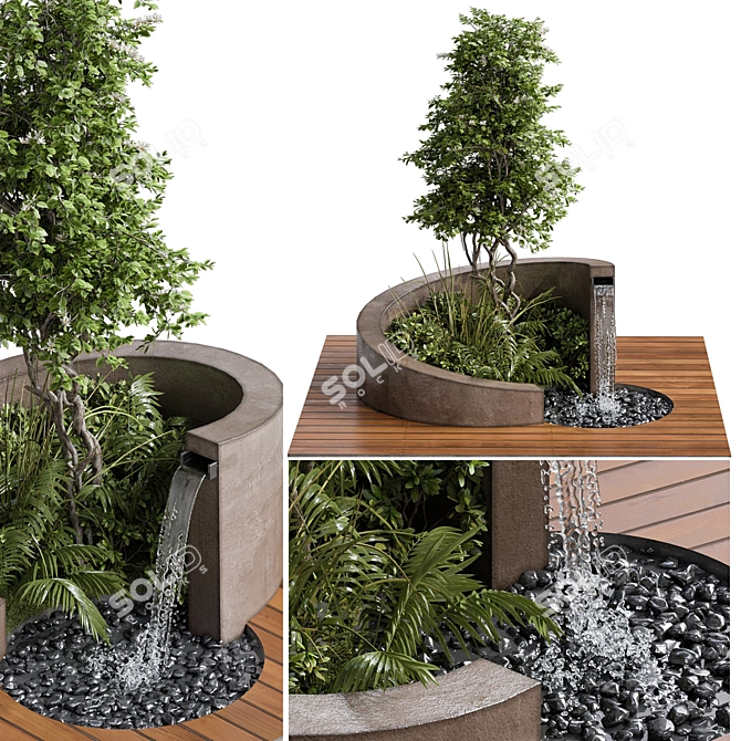  Waterfall Landscape Furniture: Architect Element 3D model image 2