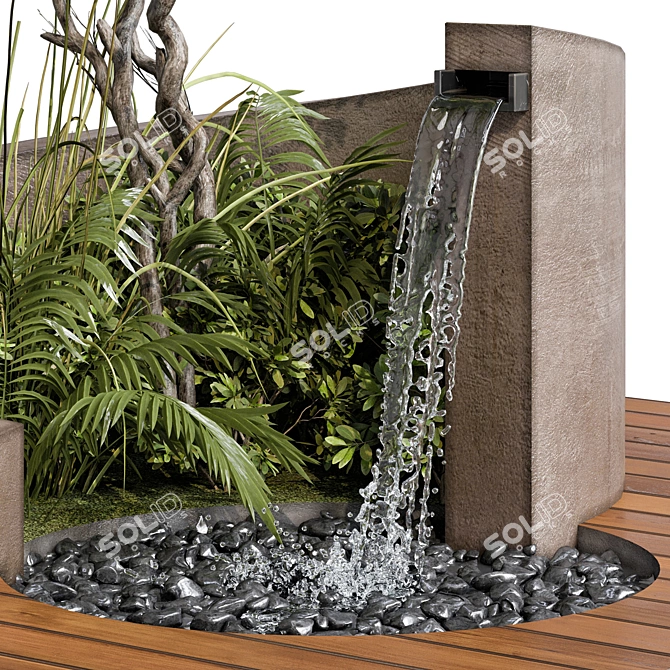  Waterfall Landscape Furniture: Architect Element 3D model image 4
