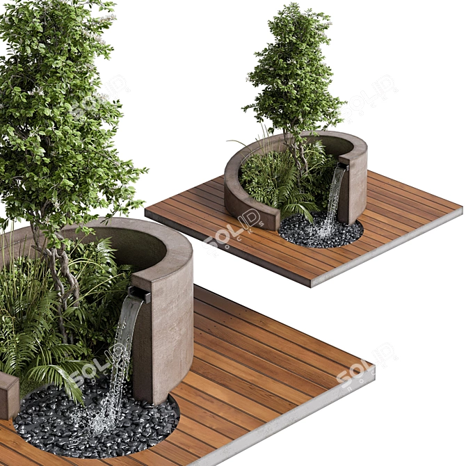  Waterfall Landscape Furniture: Architect Element 3D model image 5