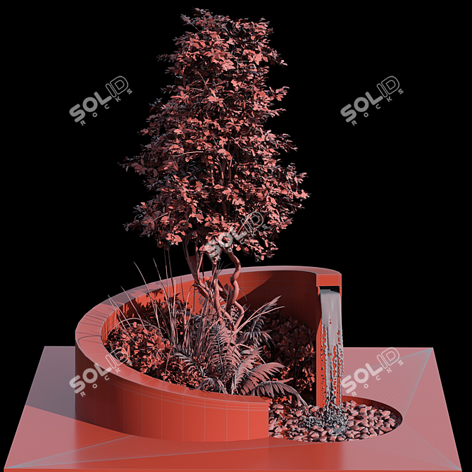  Waterfall Landscape Furniture: Architect Element 3D model image 7