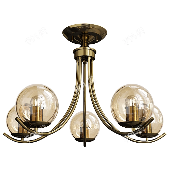 Elegant Scarlett Pendant Light Fixture 3D model image 1