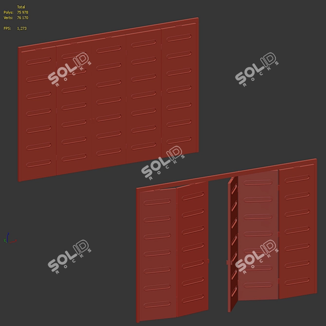 Mobius 2 Folding Glass Divider 3D model image 7