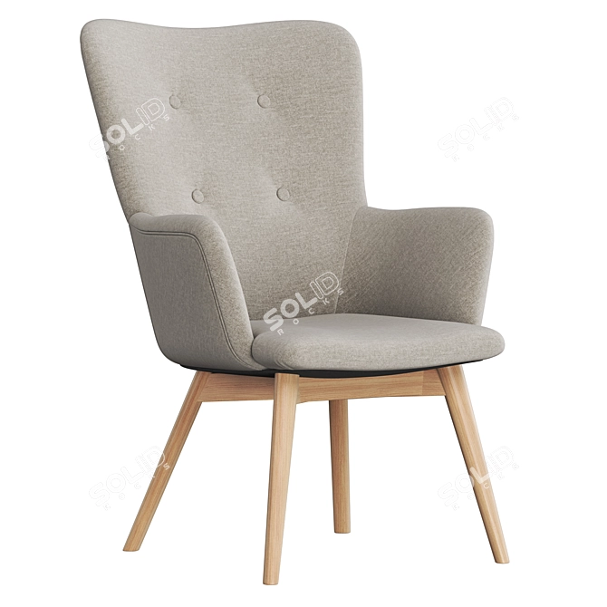 Boston Armchair Set 2017 Model 3D model image 1