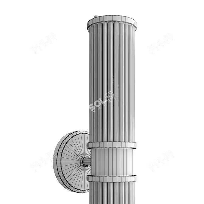 Elegant Allen Double Light Sconce 3D model image 3