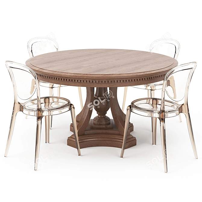  St. James Round Dining Table 3D model image 1