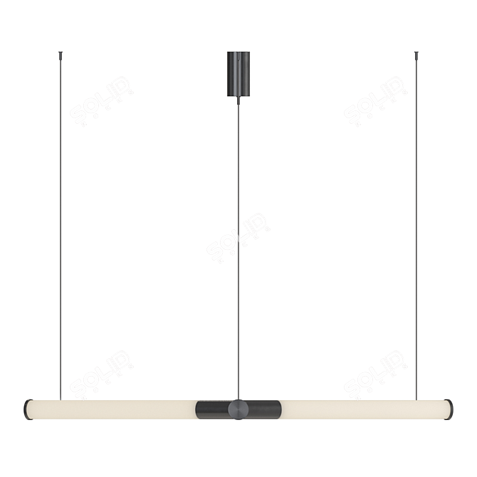 Ethereal Glass Tubular Chandelier 3D model image 3