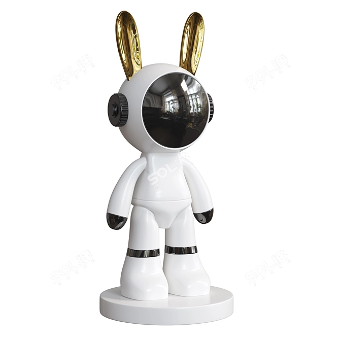 Handcrafted Bunny Decor Figure 3D model image 2