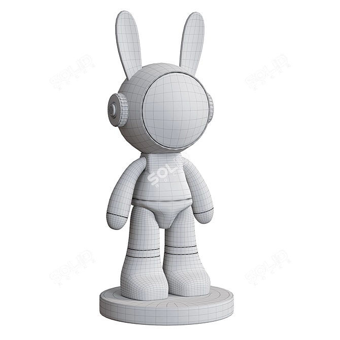 Handcrafted Bunny Decor Figure 3D model image 4