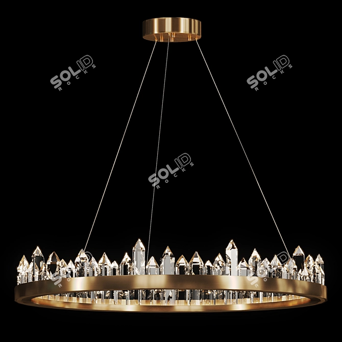 Crystal Quartz Lux Pendant Light 3D model image 3