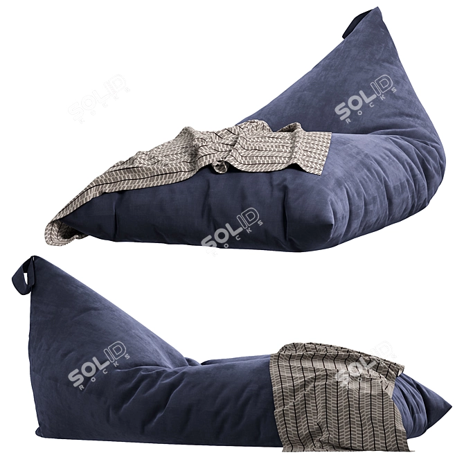 Premium Bean Bag Chair Cover 3D model image 3