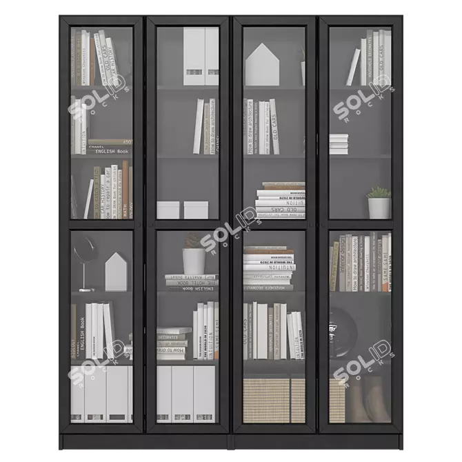 IKEA BILLY/OXBERG Bookcase Set 3D model image 1