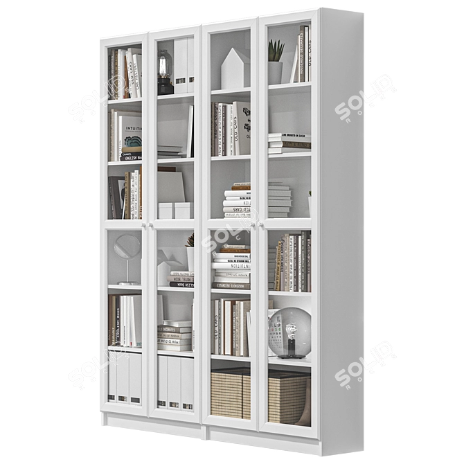 IKEA BILLY/OXBERG Bookcase Set 3D model image 3