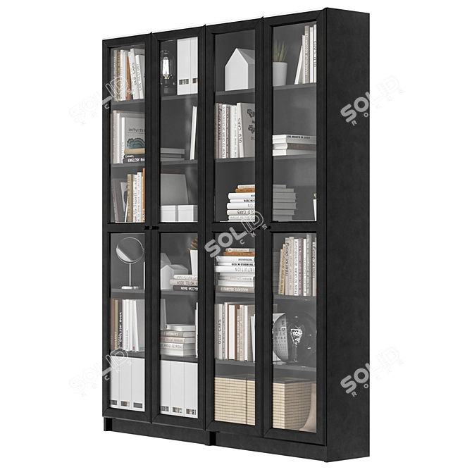 IKEA BILLY/OXBERG Bookcase Set 3D model image 4