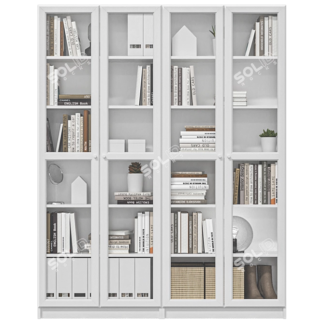 IKEA BILLY/OXBERG Bookcase Set 3D model image 5